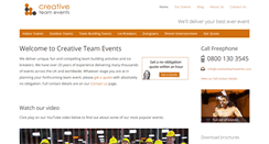 Desktop Screenshot of creativeteamevents.com