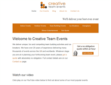 Tablet Screenshot of creativeteamevents.com